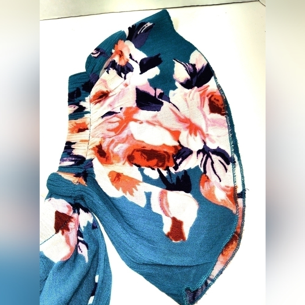 Charlotte Russe summer dress maxi blue green floral  Size: L - Picture 6 of 8